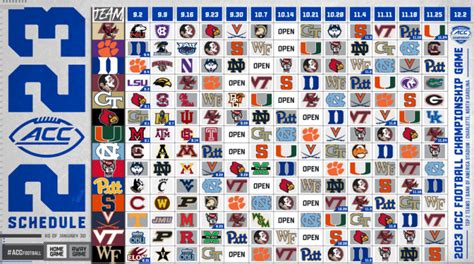 Acc Football Schedule Accsports Com