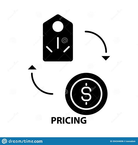 Pricing Icon Black Vector Sign With Editable Strokes Concept
