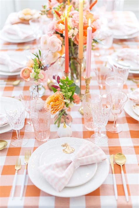 My Blush Pink And Orange Fall Tablescape Pizzazzerie