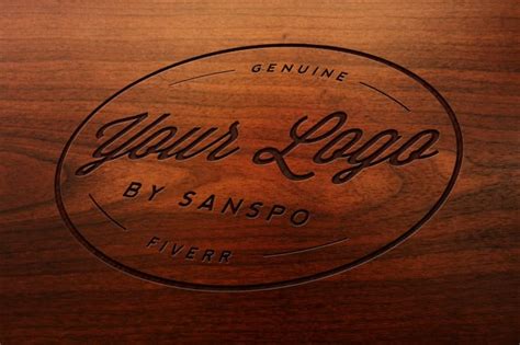 Create A Realistic Wood Engraving Logo Mockup By Sanspo