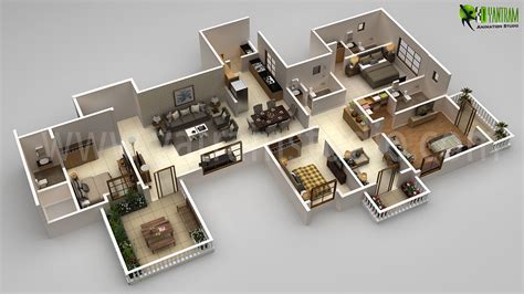 Residential 4bhk Floor Plan Design Rendering Realistic Other By