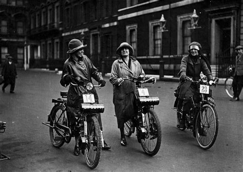 Cool Girls Riding Their Motorbikes Vintage Pre War Photos Of Women And