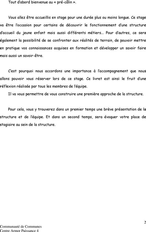 Fiche De Pr Sentation Pour Un Stage En Creche Meteor