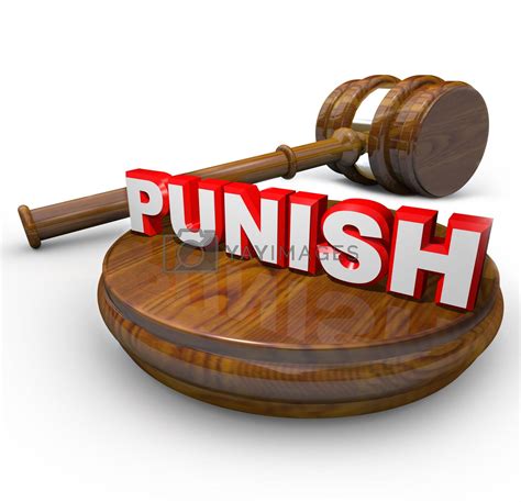 Punish Judge Gavel And Word For Deciding Punishment By Iqoncept