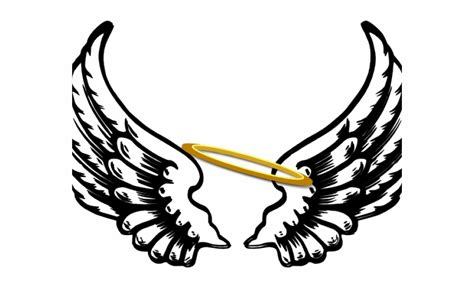 Angel Wings With Halo Clip Art 20 Free Cliparts Download Images On