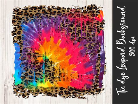 Leopard Tie Dye Background Sublimation Graphic By Watercolorarch