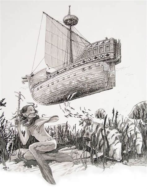 Illustration To Chronicles Of Narnia Dawn Treader Over Mermaid
