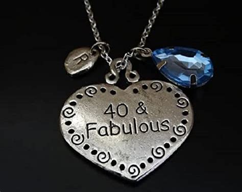 40 And Fabulous Necklace 40th Birthday For Her 40th Birthday T 40th Birthday