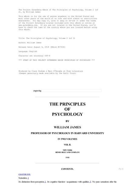 The Principles Of Psychology Volume 2 By William James Pdf