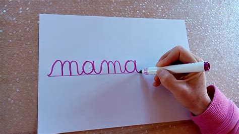 Ecrire Maman En Lettres Cursives En Grande Section Youtube