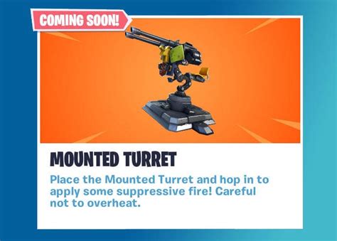 Fortnite Will Fire The Mounted Turret Into Battle Royale This Week