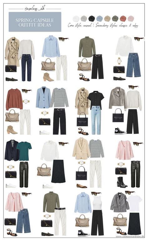 Outfit Ideas A 40 Piece Capsule Wardrobe Mainly Based On Basics And A Little Handful Of Spring