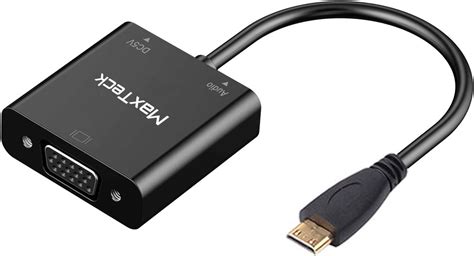 Mini Hdmi To Vga Maxteck Gold Plated Active Mini Hdmi Hdtv