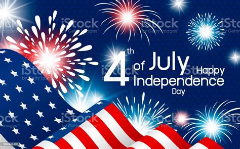 Ticket booths open 6:00 p.m. Usa 4th Of July Independence Day Design Of American Flag With Fireworks Vector Illustration ...