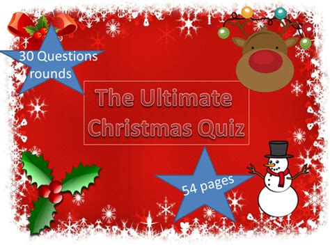The Ultimate Christmas Quiz Teaching Resources