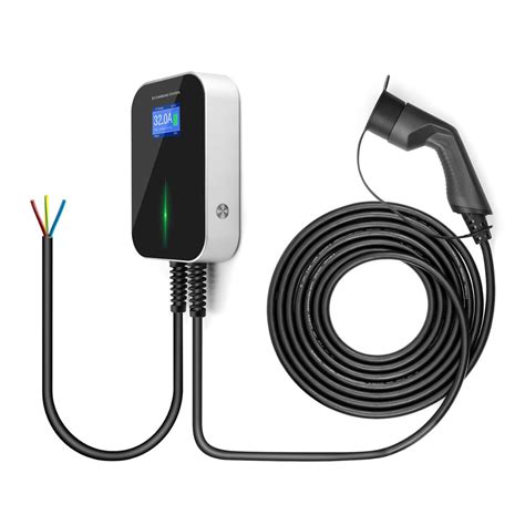 32a 1phase Evse Wallbox Ev Charger Electric Vehicle Charging Station With Type 2 Cable Iec 62196