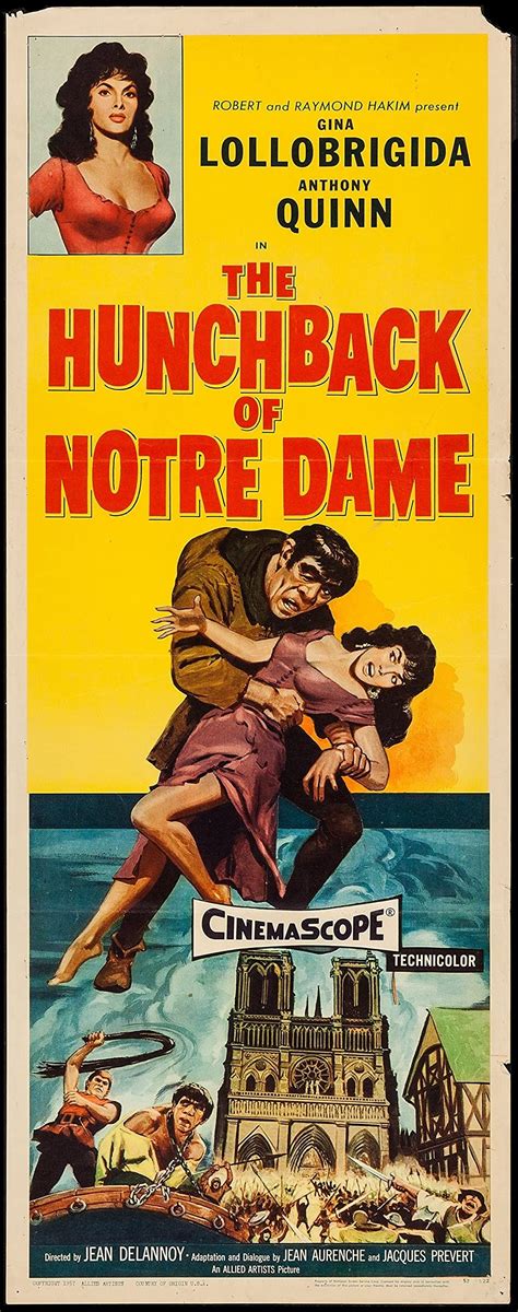 The Hunchback Of Notre Dame 1956 Movie Wall Art Large Wood Wall Art Movie Poster Art