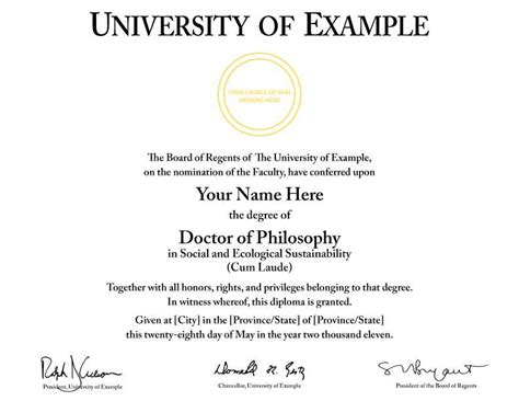 Doctorate Certificate Template Doctorate Certificate Template