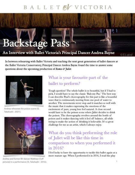 Interview With Principal Dancer Andrea Bayne Ballet Victoria
