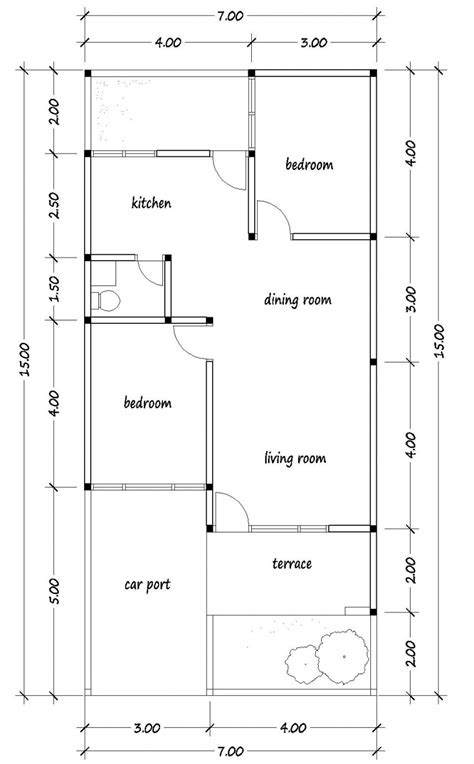 Sketsa Desain Rumah 7x15 Desain Id