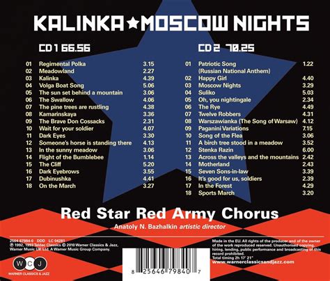 Bol Com Kalinka Moscow Nights Red Star Army Chorus CD Album Muziek