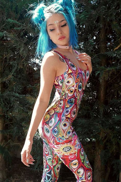 psychedelic clothing festival bodysuit psychedelic catsuit etsy rave outfits festival