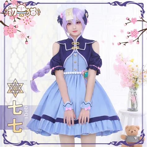 Game Genshin Impact Cosplay Costume Qiqi Full Set Fancy Dress Maid Outfits 原神七七 10799 Picclick