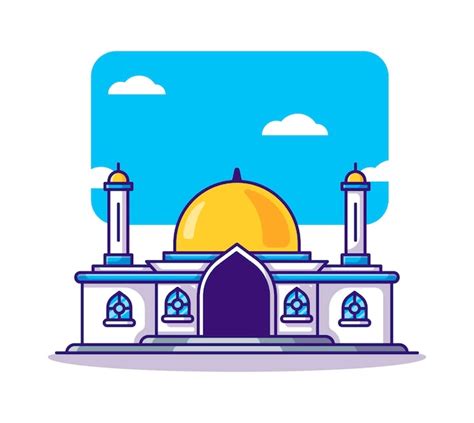 Premium Vector Mosque Cartoon