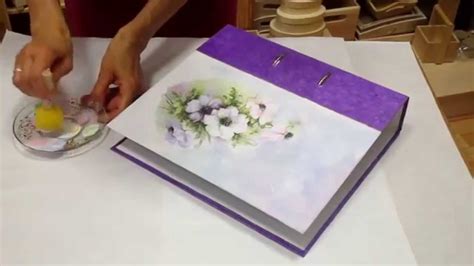 Decoupage Tutorial Diy How To Decorate Folderfile With Rice Paper