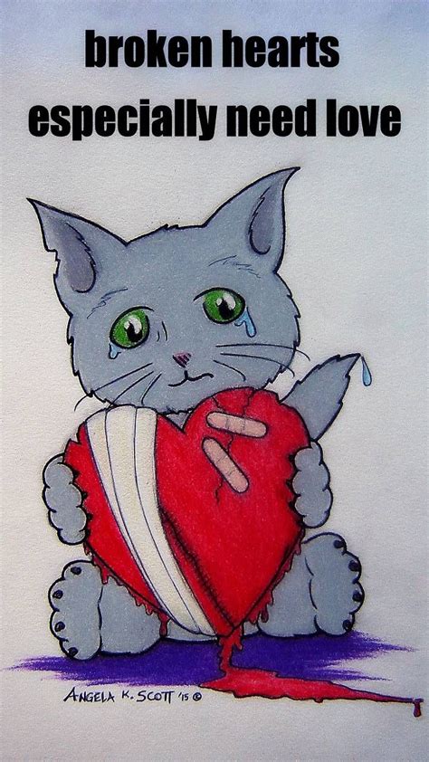 Download Broken Heart Emo Cat Wallpaper By 1artfulangel D5 Free On