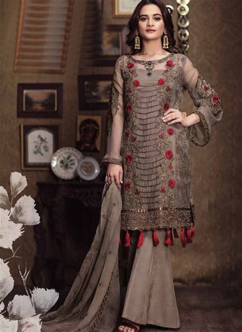Brown Sequence Designer Pakistani Suit Vasu Sarees 3493849