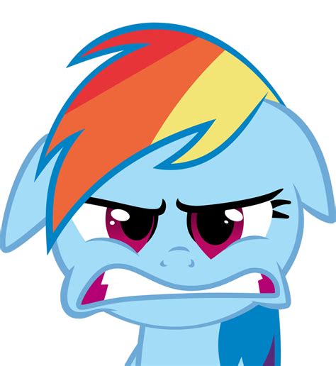 Rainbow Dash Angry Face Vector Ink 8 By N0kkun On Deviantart