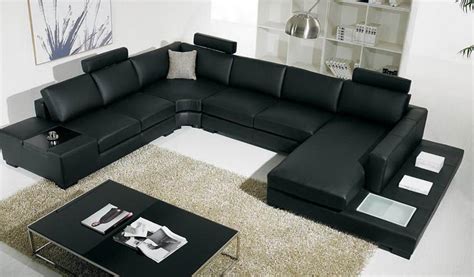 9 Piece Leather Sectional Sofa 