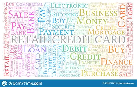 Retail Credit Card Word Cloud Stock Illustration Illustration Of