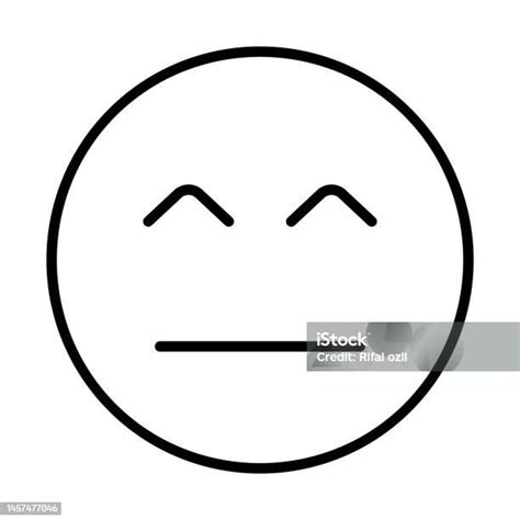 Ilustración De Emoji Aburrido Icono De Emoticono Logotipo Diseño