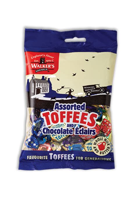 Walkers Nonsuch Assorted Toffees And Eclairs Bags 150g Vegetarian