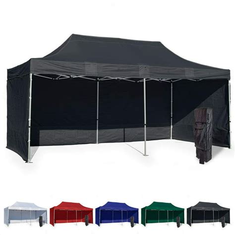 Black 10x20 Instant Canopy Tent And 3 Side Walls Commercial Grade