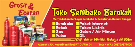 Desain Spanduk Banner Toko Sembako Cdr Keren Tinggal Edit Gratis Download Jasalogocepat Com