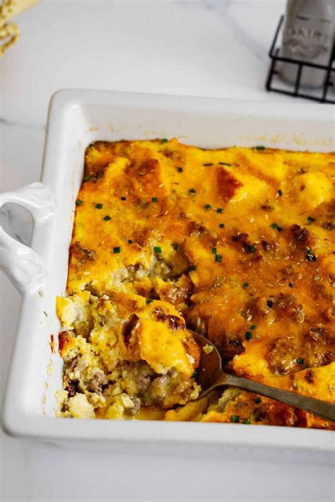 Overnight Sausage Breakfast Casserole Easy Heavenly Home Cooking