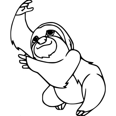 Cartoon Sloth Coloring Pages  XColorings.com