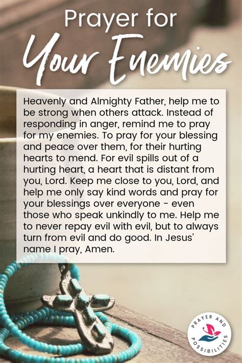 Prayer For Your Enemies Inspirational Prayers Prayer For You