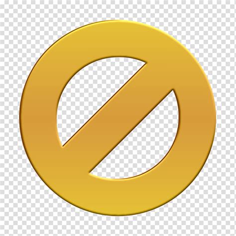 No Icon Yellow Symbol Circle Number Logo Sign Transparent