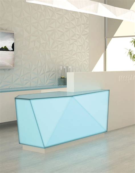 Products Geometric Lightbox Wrapped Reception Desk 3form Hotel