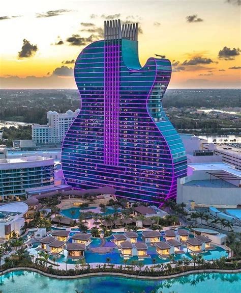 hard rock hotel opens world s first guitar shaped hotel in florida