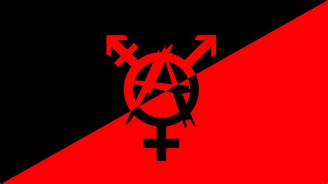 Trans Anarcho Communist Flag