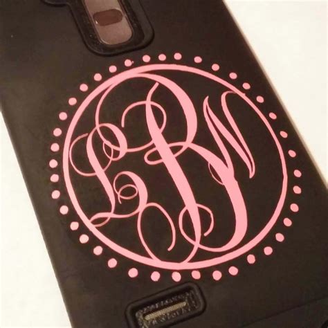 Monogram Decalspersonalized Phone Casescircle By Kyprims On Etsy