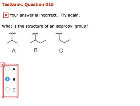 Solved What Is The Structure Of An Isopropyl Group Chegg Com