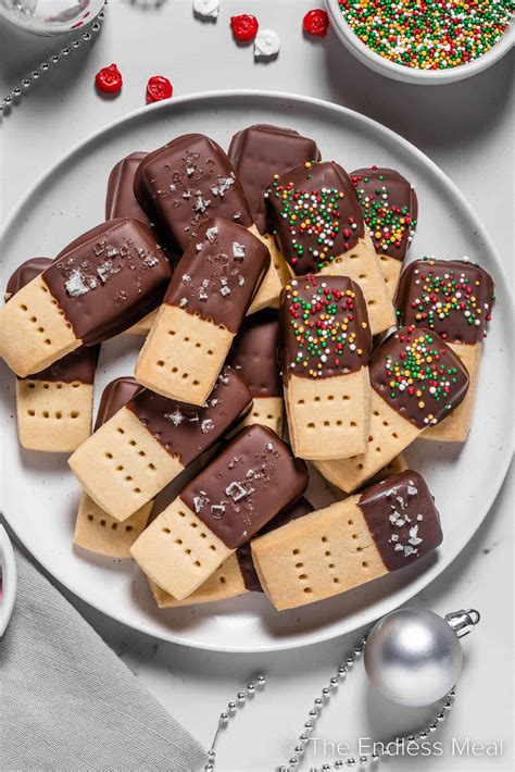 Chocolate Dipped Shortbread Cookies The Endless Meal