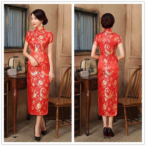 2019 Chinese Traditional Costumes Women Tight Bodycon Cheongsam Suit Dragonandphoenix Chinese