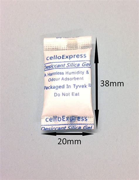 Celloexpress Silica Gel Pouches Pack Of 100 1g Silica Gel In Tyvek